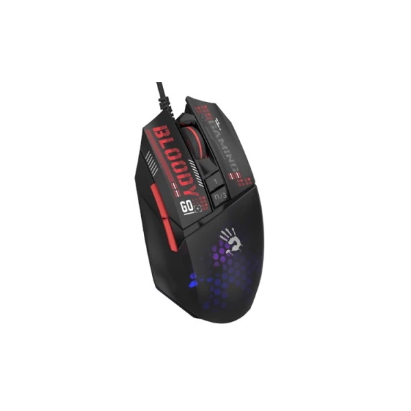 მაუსი A4tech W60 Max Mini, Wired, RGB, USB, Gaming Mouse, Black