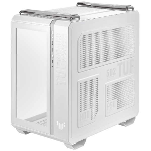 Computer Case Asus TUF 90DC0093-B19000 GT502 Plus, MidT, ATX, M-ATX, Mini ITX, 2xUSB3.2, USB Type-C, 3.5mm, White