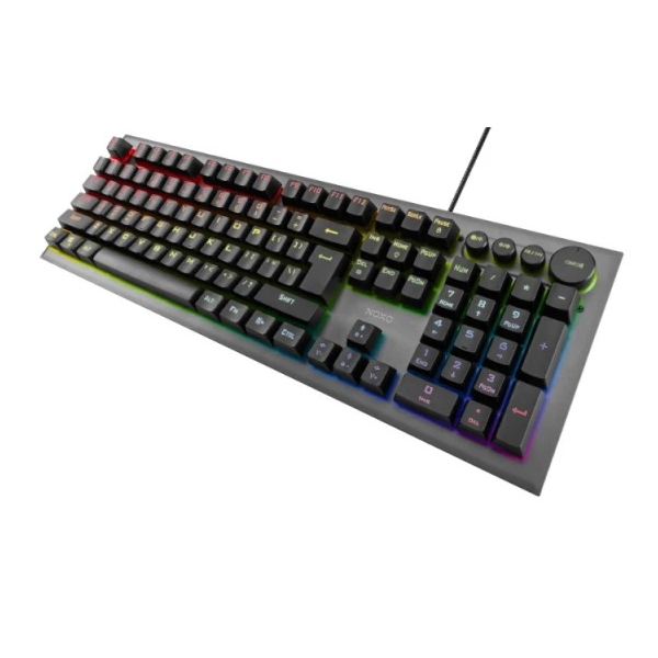 კლავიატურა Noxo CONQUEROR, BLUE Switch, Wired, RGB, Gaming Keyboard, Black