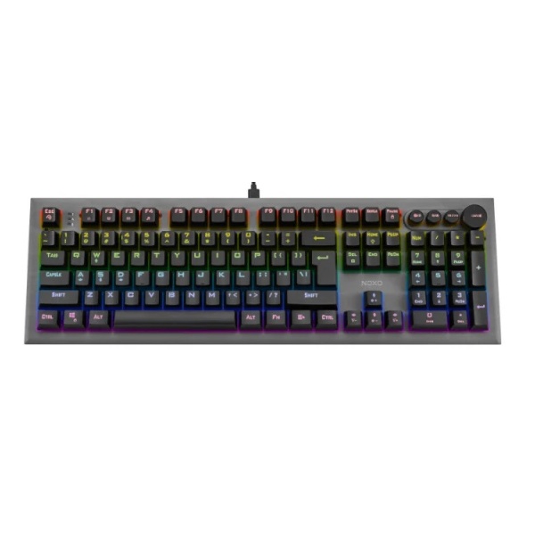 კლავიატურა Noxo CONQUEROR, BLUE Switch, Wired, RGB, Gaming Keyboard, Black