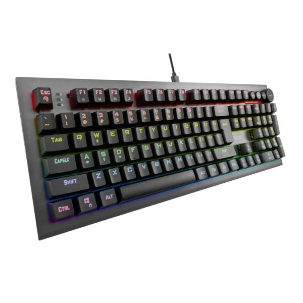 კლავიატურა Noxo CONQUEROR, BLUE Switch, Wired, RGB, Gaming Keyboard, Black