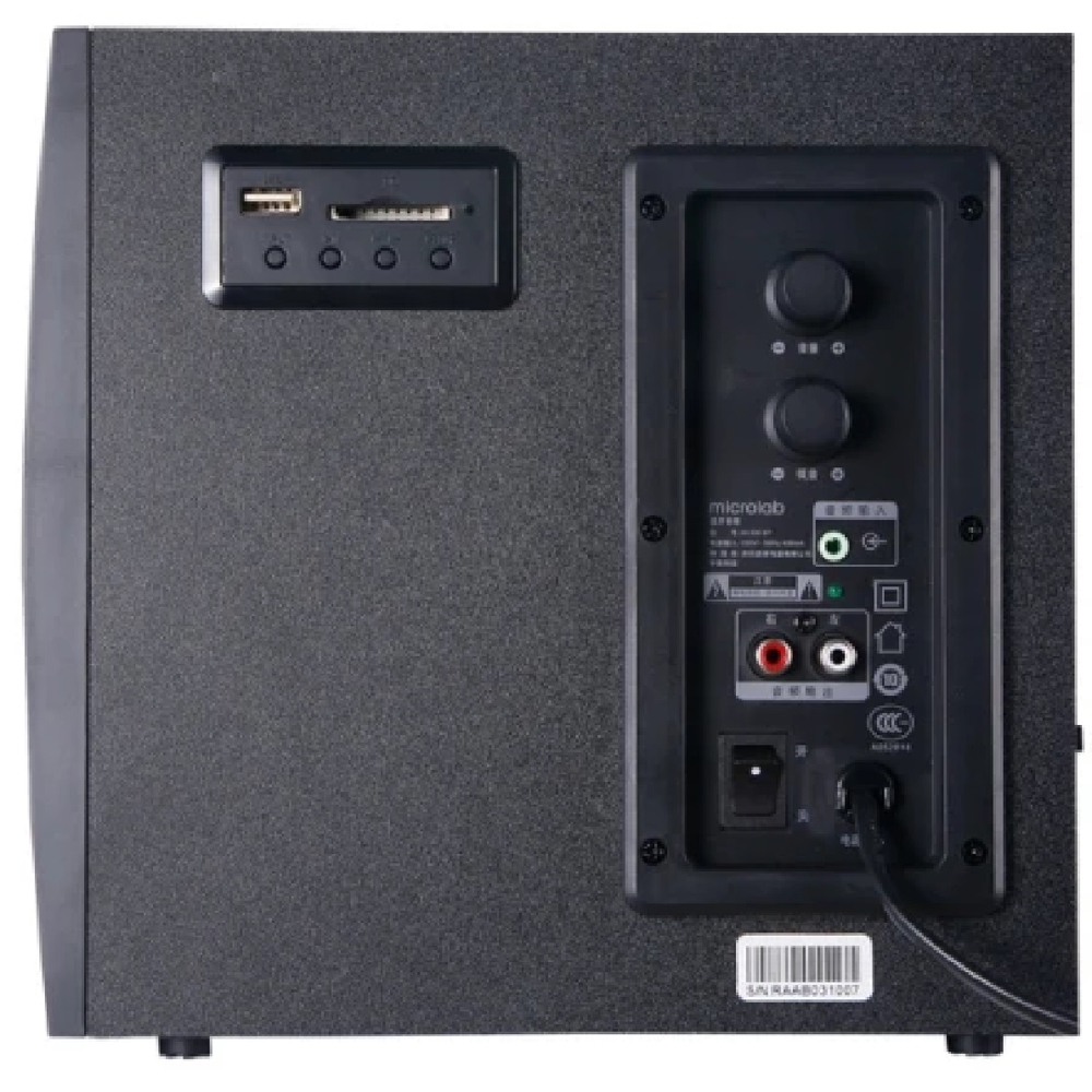 დინამიკი Microlab M-300BT, 38W, Bluetooth, Type-C, RCA, SD Card, Speaker, Black