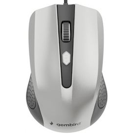 მაუსი Gembird MUS-4B-01-BS, Wired, USB, Mouse, Black/Silver