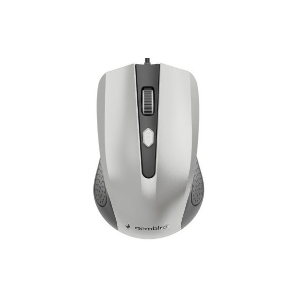 მაუსი Gembird MUS-4B-01-BS, Wired, USB, Mouse, Black/Silver