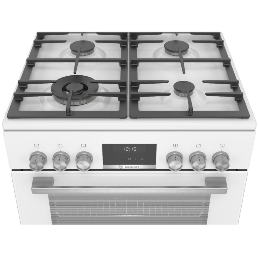 გაზქურა Bosch HXS59AI21Q, 4Gas, Gas Cooker, White