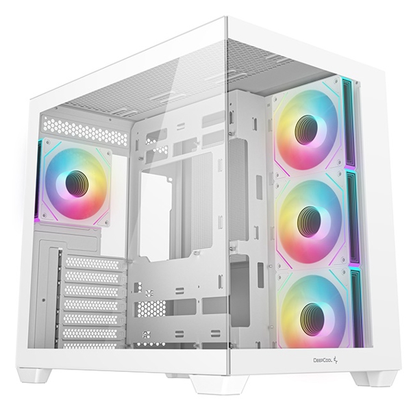 Computer Case Deepcool CG530 4F WH, ITX, Micro-ATX, ATX, USB3.0×2, Type-C x1, Au/Mi, White