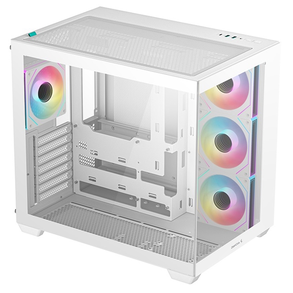 Computer Case Deepcool CG530 4F WH, ITX, Micro-ATX, ATX, USB3.0×2, Type-C x1, Au/Mi, White