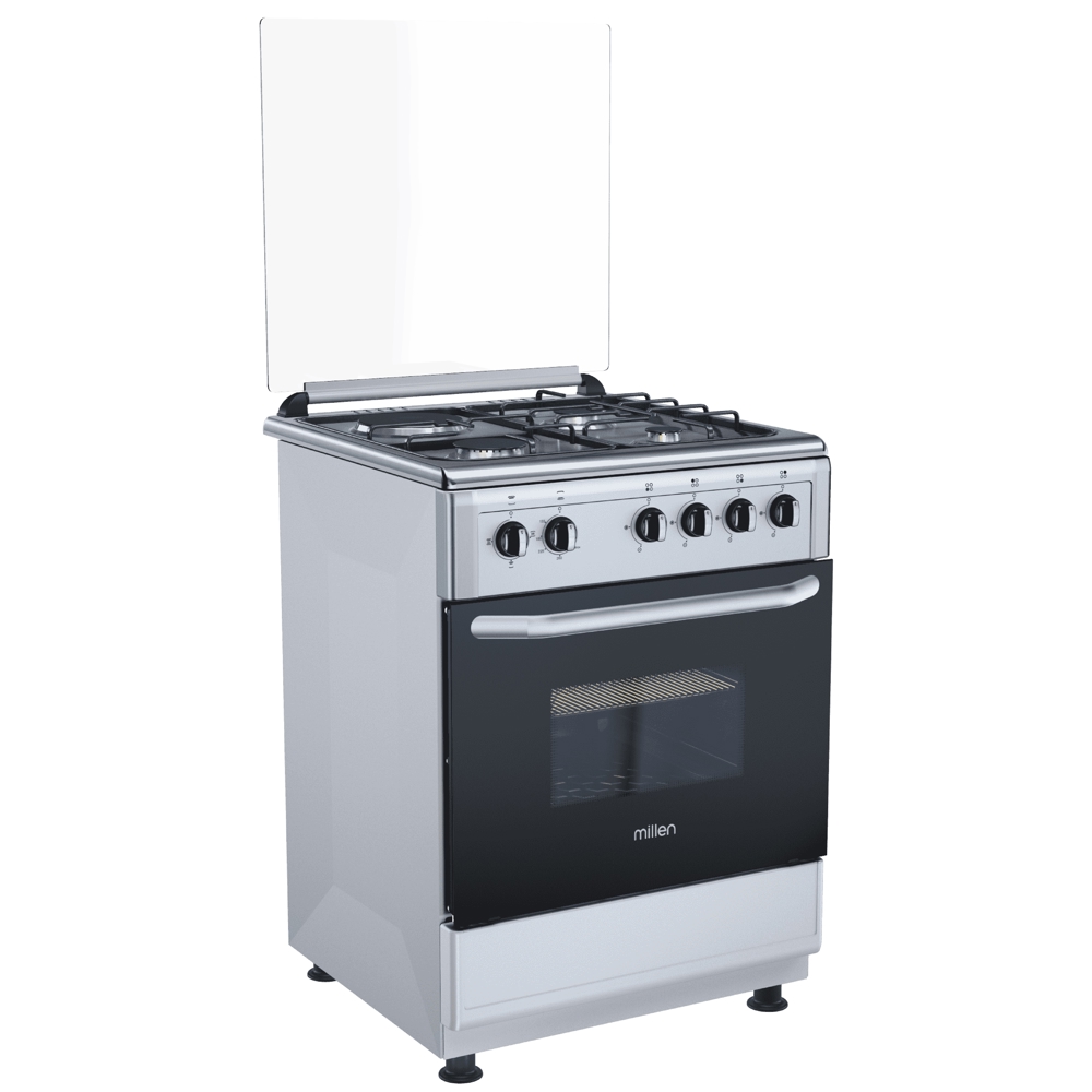 გაზქურა Millen FT6313GAZM, 3Gas + 1 electric, Oven, Grey