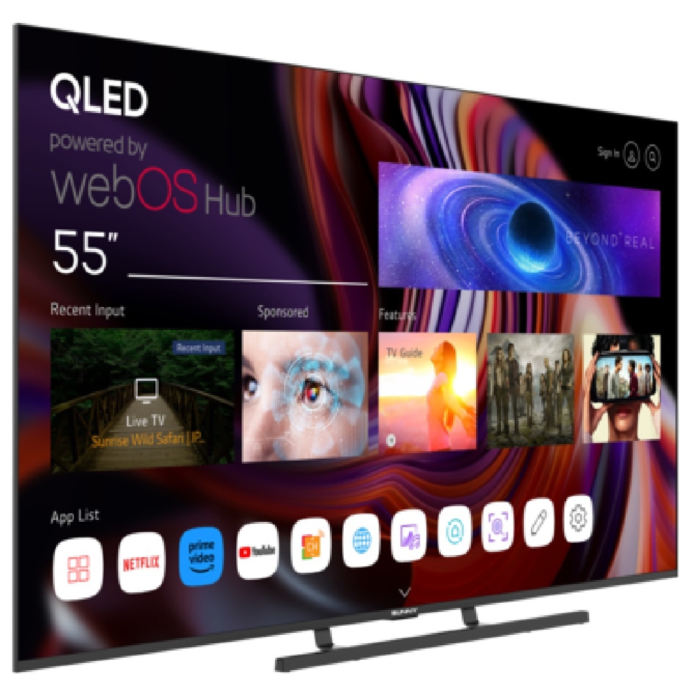 ტელევიზორი Sunny SN65QDU252, 65'', 4K UHD, Smart TV, USB, HDMI, LAN, BT, WIFI, Black