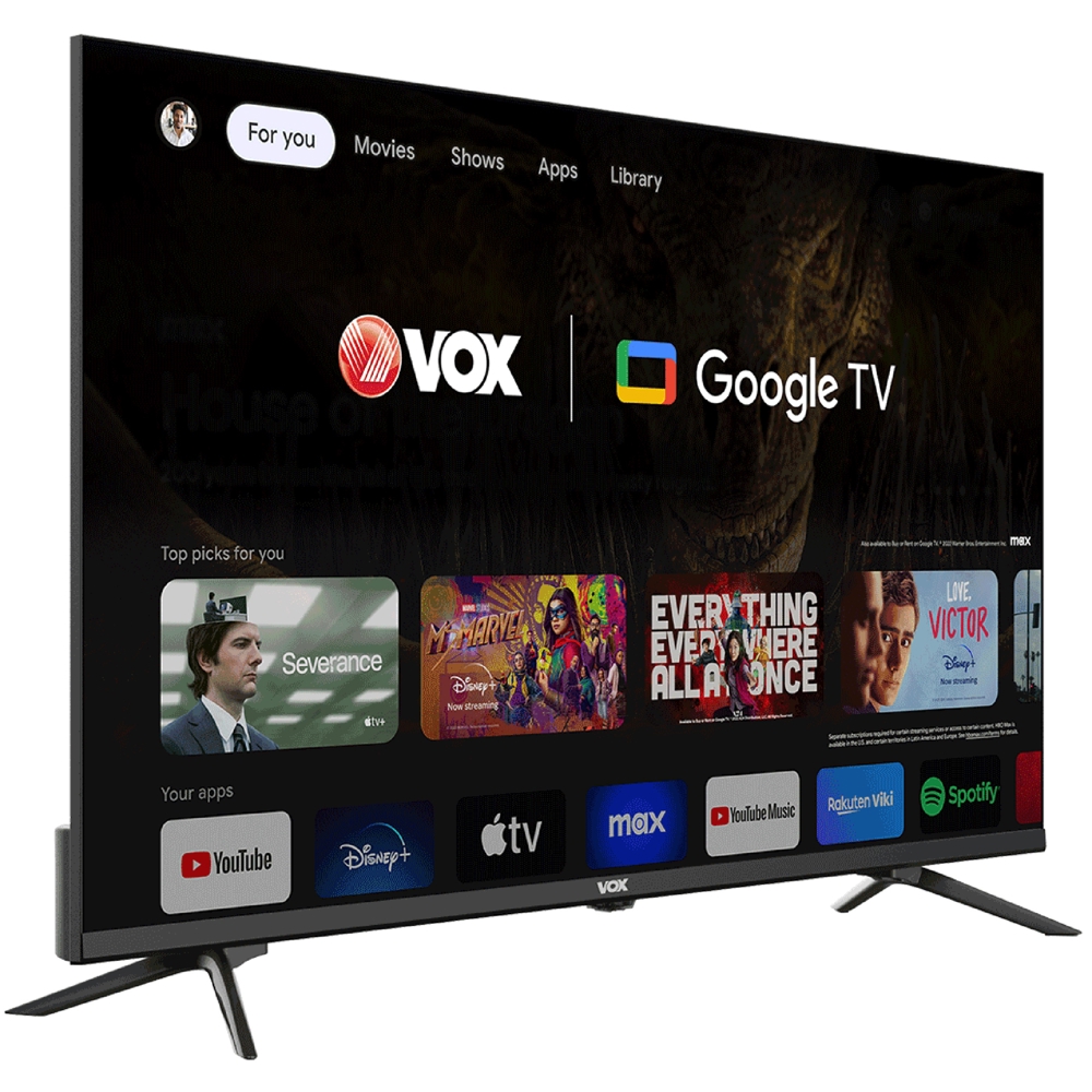 TV Vox 43GJU205B, 43", 4K UHD, Smart  USB, HDMI, LAN, BT, WIFI, Black