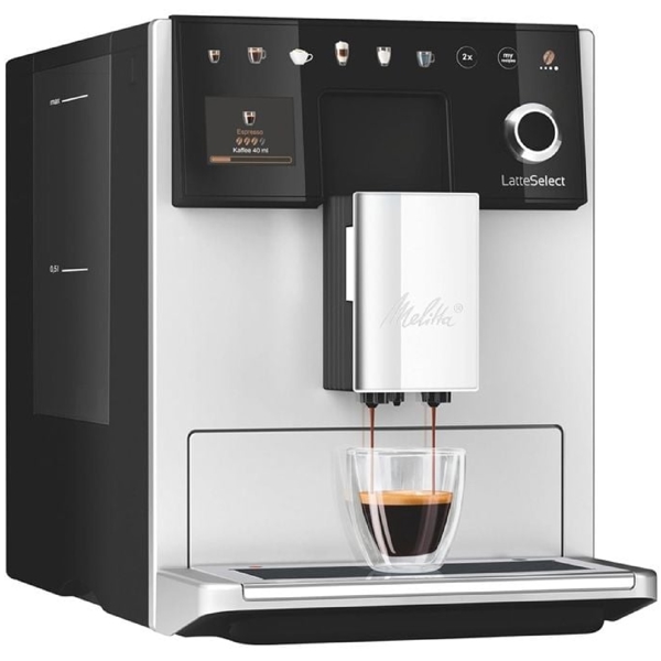 ყავის აპარატი Melitta F630-211EU Latte Select, 1400W, 1.8L, Coffee Machine, Silver