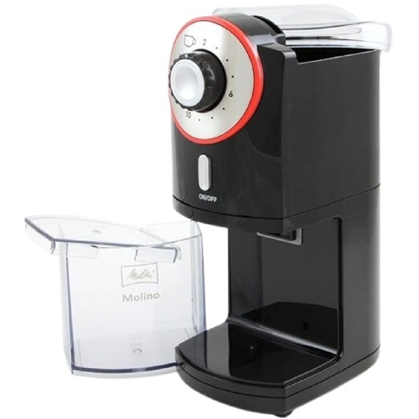 ყავის საფქვავი Melitta 1019-01EU, 100W, Electric Coffee Grinder, Black/Red