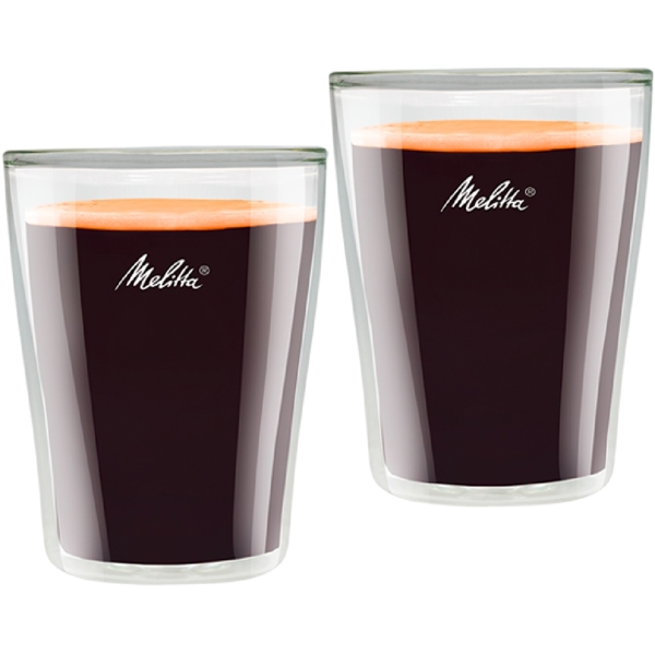 ჭიქების ნაკრები Melitta 6761117, 200ML, 2Pcs, Cappuccino Glass Set, Transparent