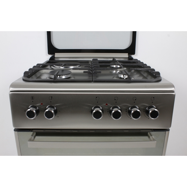 გაზქურა EXCELLENCE 6310 INOX (FFD), 3Gas, Oven, Inox