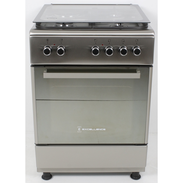 გაზქურა EXCELLENCE 6310 INOX (FFD), 3Gas, Oven, Inox