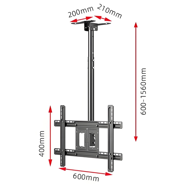 TV Ceiling Mount Allscreen C560-15, 32"-75", Black