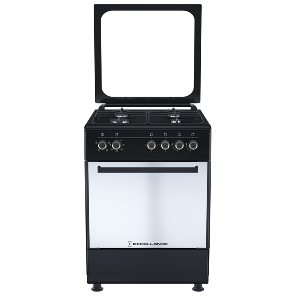 გაზქურა Excellence 6401, 4Gas, Oven, Black