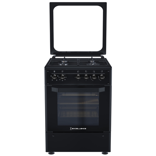 გაზქურა Excellence 6401 ELITE, 4Gas, Oven, Black