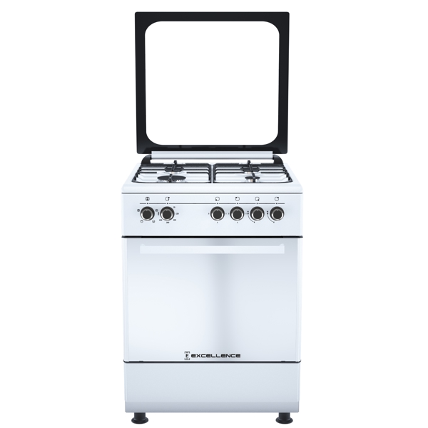 გაზქურა Excellence 6401, 4Gas, Oven, White