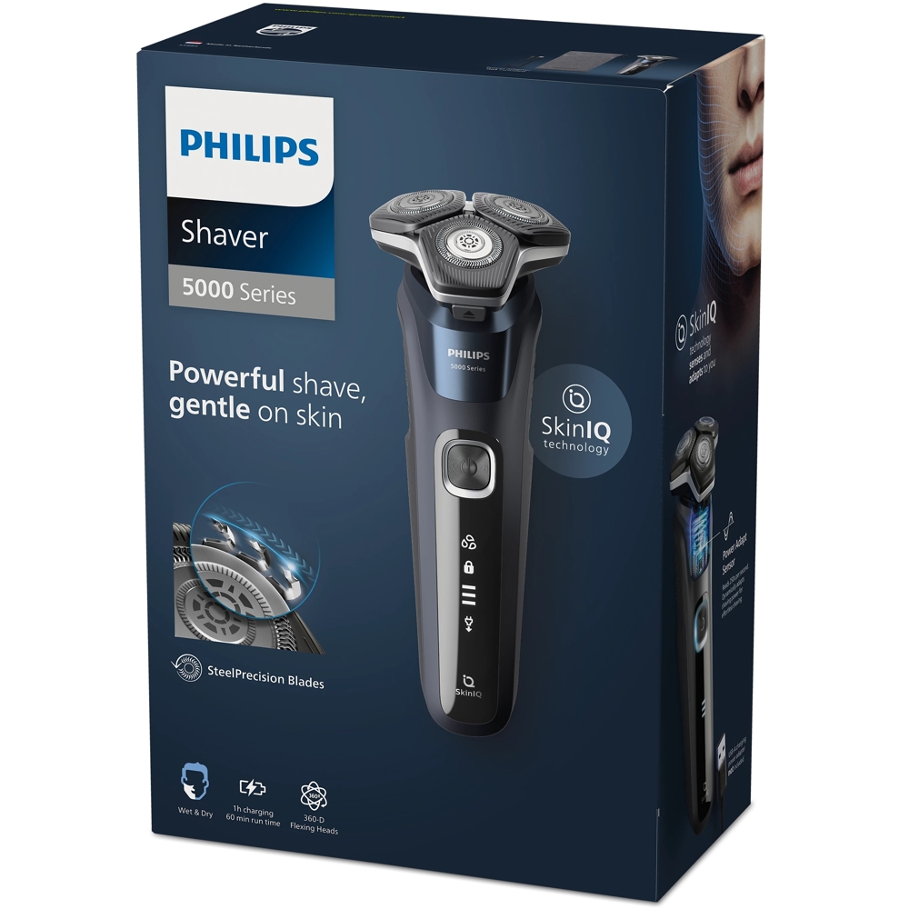 წვერსაპარსი Philips S5885/10, Electric Shaver, Black/Blue