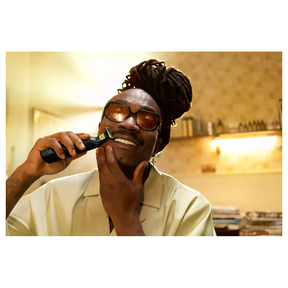 Electric Shaver, Philips QP6552/15 One Blade, Black/Green