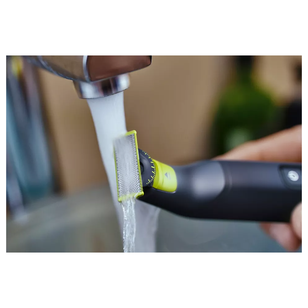 წვერსაპარსი Philips QP6542/15 One Blade, Electric Shaver, Black/Green