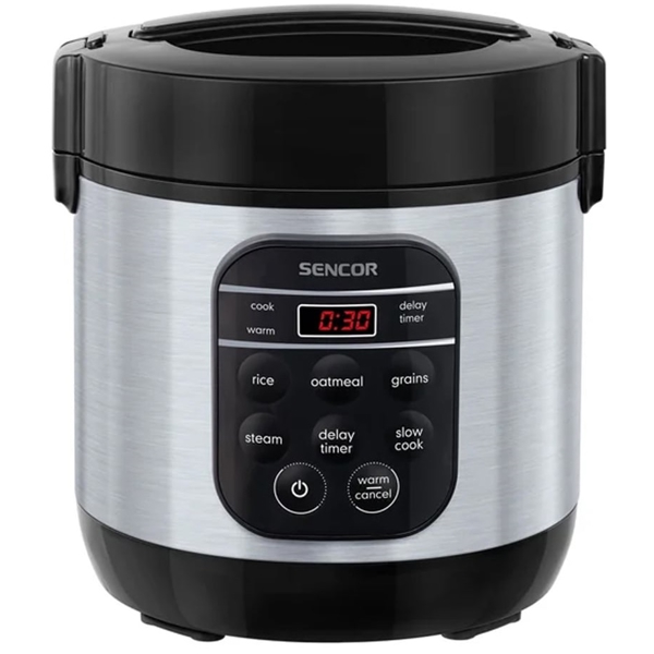 ბრინჯის სახარში Sencor SRM 0650SS, 300W, 0.6L, Rice Cooker, Black