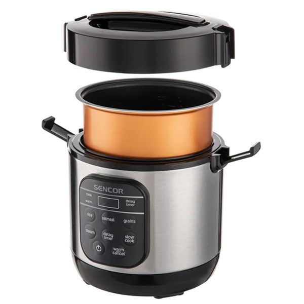 ბრინჯის სახარში Sencor SRM 0650SS, 300W, 0.6L, Rice Cooker, Black