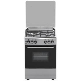 გაზქურა Oz OM 6031 IX FFD, 3 Gas + 1 Induction, Gas Cooker, Black/Silver