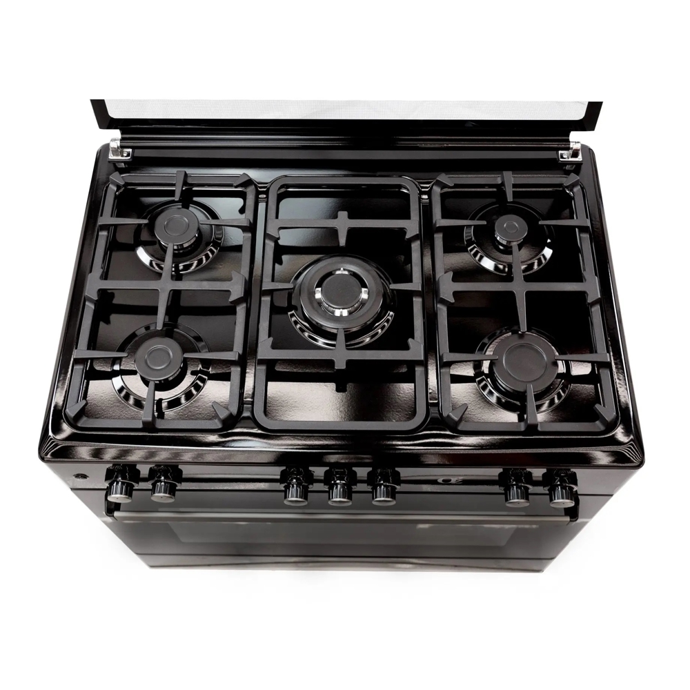 გაზქურა Oz OE 9050 BL FFD, 5 Gas, Gas Cooker, Black