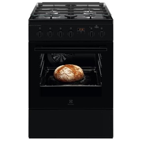 გაზქურა Electrolux LKK660220K, 4Gas, Gas Cooker, Black