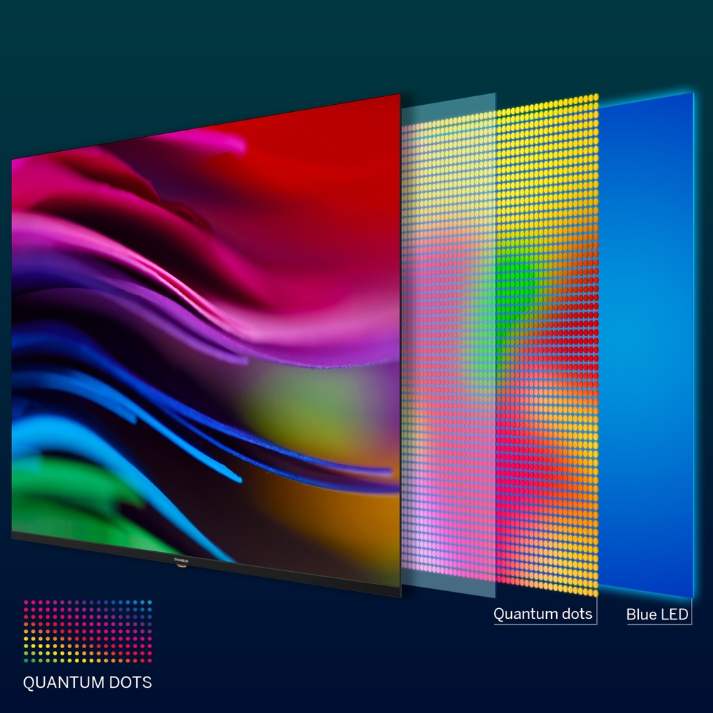 ტელევიზორი Thomson 50QG7C14 QLED Pro, 50", 4K UHD, Smart TV, HDMI, USB, LAN, WIFI, BT, Black