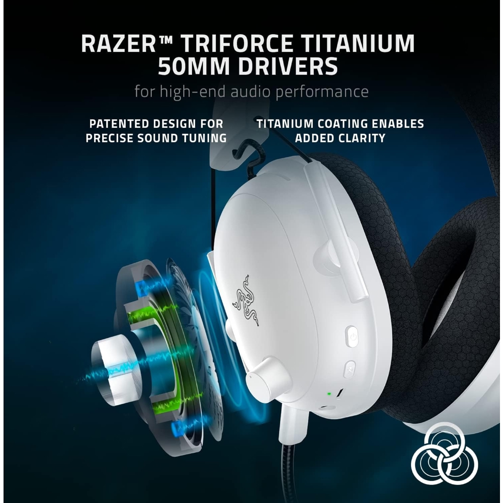 Gaming Headset Razer RZ04-04530200-R3M1 BlackShark V2 Pro, Wireless, USB, Bluetooth, White
