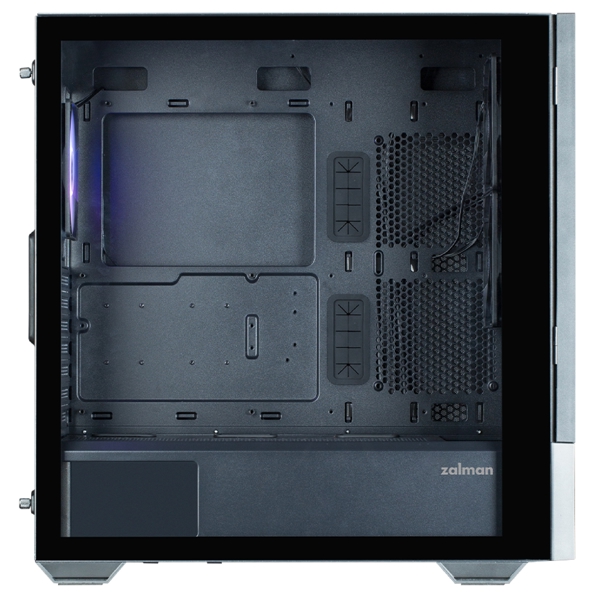 Computer Case With Monitor Zalman Z10DSBLACK, MidT, ATX, mini-ITX, micro-ATX, 2xUSB3.0, 1хUSB Type-C, Black