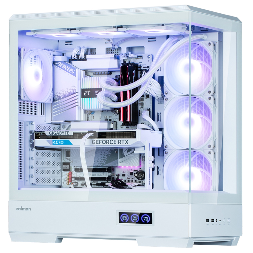 ქეისი Zalman P50DSWHITE, Computer Case, MidT, ATX, mini-ITX, micro-ATX, 2xUSB3.0, 1xUSB-C, White