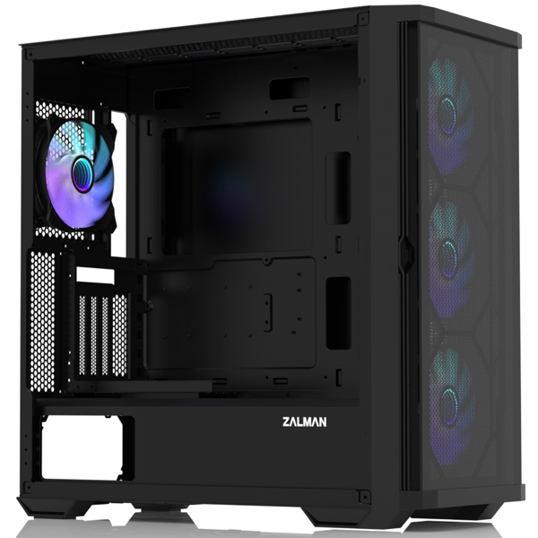 ქეისი Zalman Z10DUO, Computer Case, MidT, ATX, mini-ITX, micro-ATX, 2xUSB3.0, 1xUSB Type-C, Black