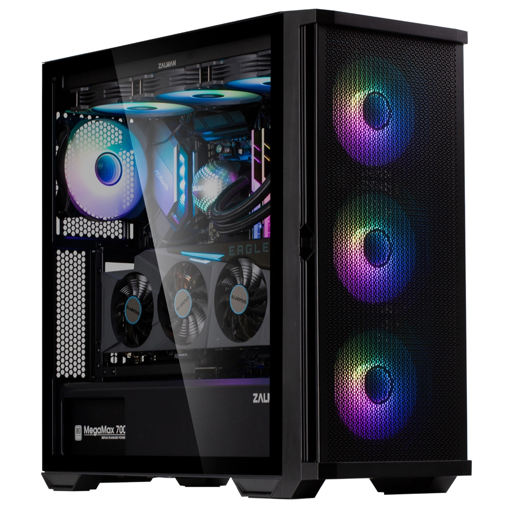 ქეისი Zalman Z10DUO, Computer Case, MidT, ATX, mini-ITX, micro-ATX, 2xUSB3.0, 1xUSB Type-C, Black