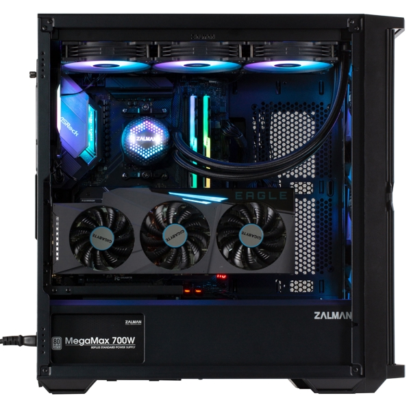 ქეისი Zalman Z10DUO, Computer Case, MidT, ATX, mini-ITX, micro-ATX, 2xUSB3.0, 1xUSB Type-C, Black