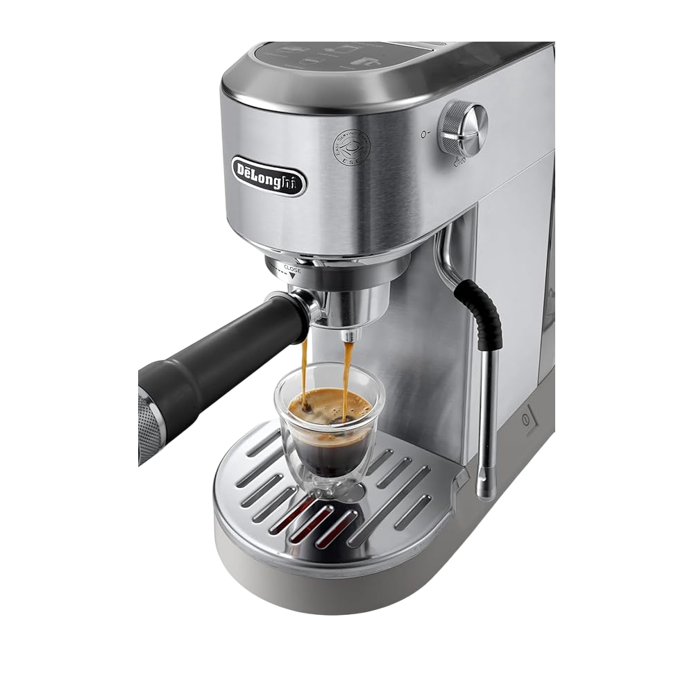 ყავის აპარატი DeLonghi ‎EC890.M Dedica Duo, 1450W, 1.1L, Coffee Machine, Silver