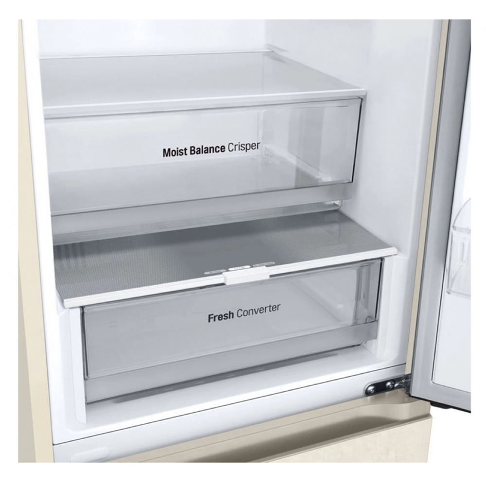 Refrigerator LG GR-B509FVFW.ASEQMER, 446L, A+, No Frost, Beige