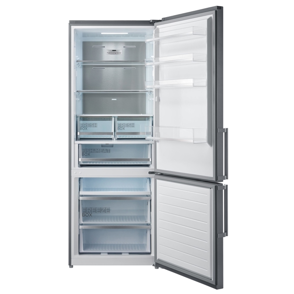 მაცივარი Midea MDRB593FGE02, 435L, E, No Frost, Refrigerator, Silver
