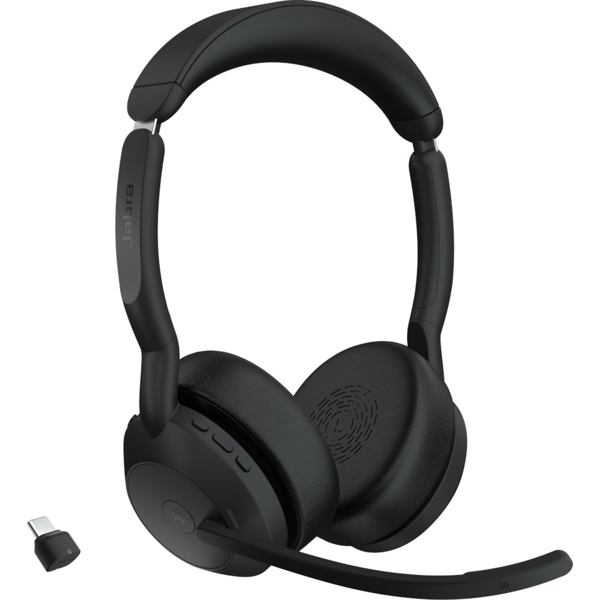 Headset Jabra 25599-999-899 Evolve2 55, Wireless, Bluetooth, Type-C, Black