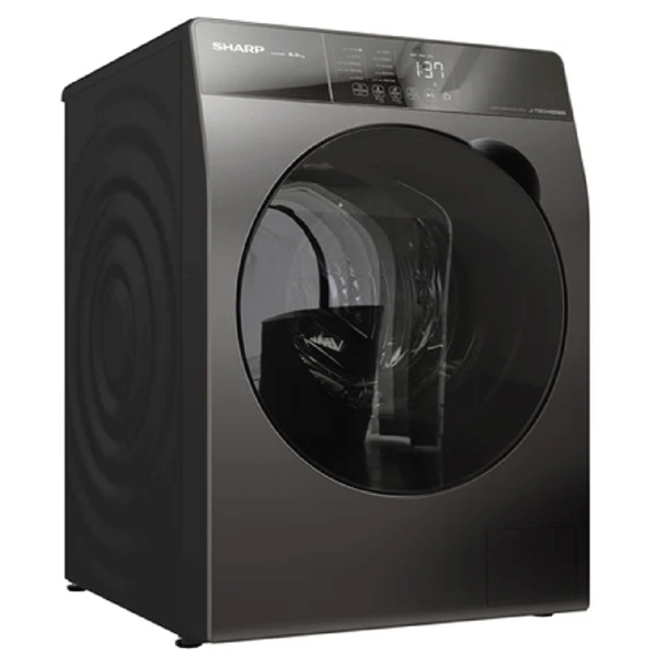 Washing Machine Sharp ES-FS954KJZ-G, 9.5Kg, 1400Rpm, Silver