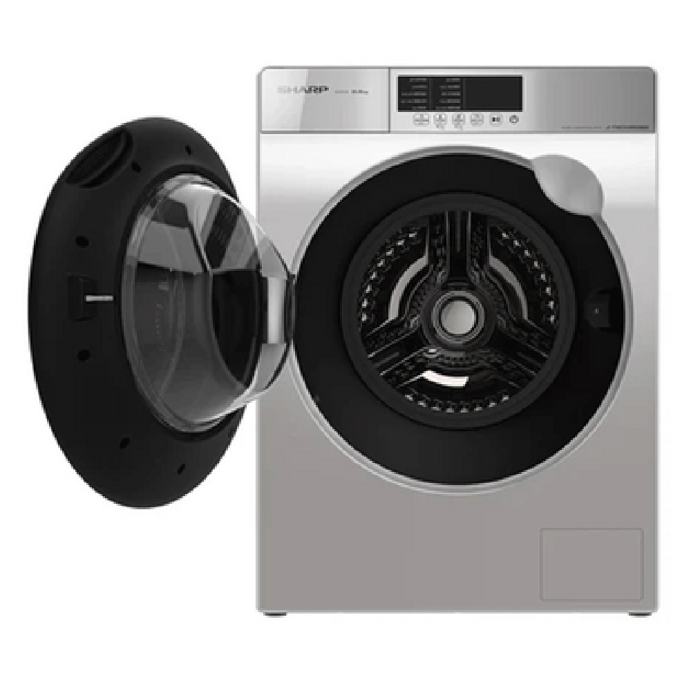 Washing Machine Sharp ES-FE852KJZ-W, 8.5Kg, 1400Rpm, Ligth Silver