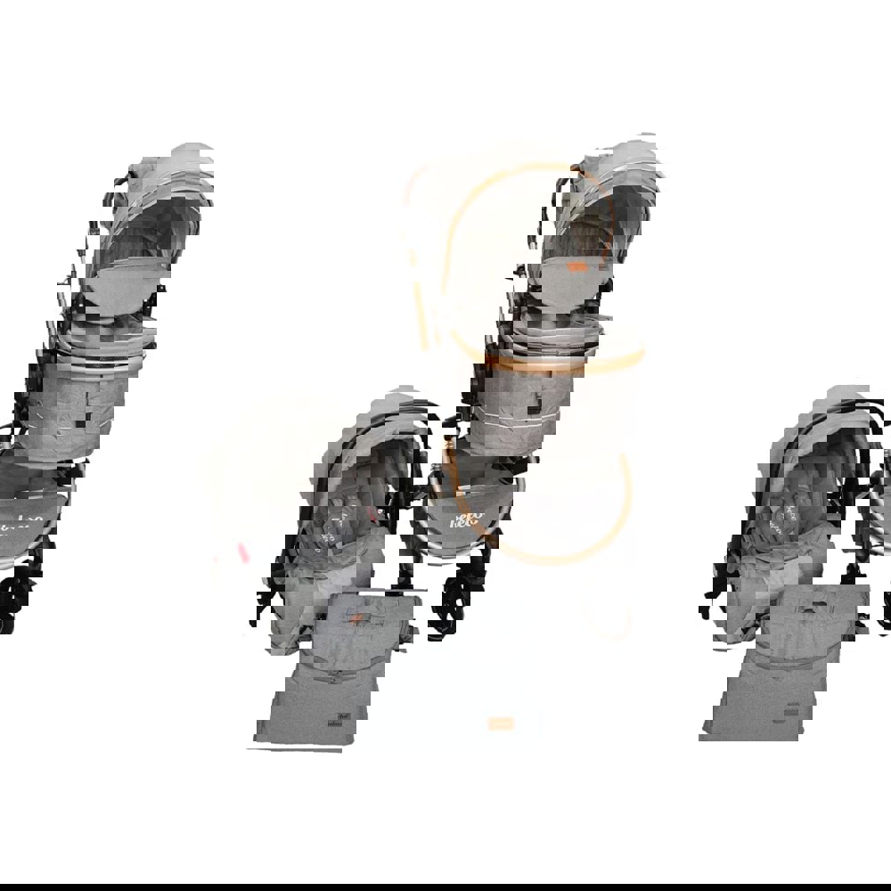 საბავშვო ეტლი Belecoo BEL-530-HC, 0-3Y, Baby Stroller, Gray