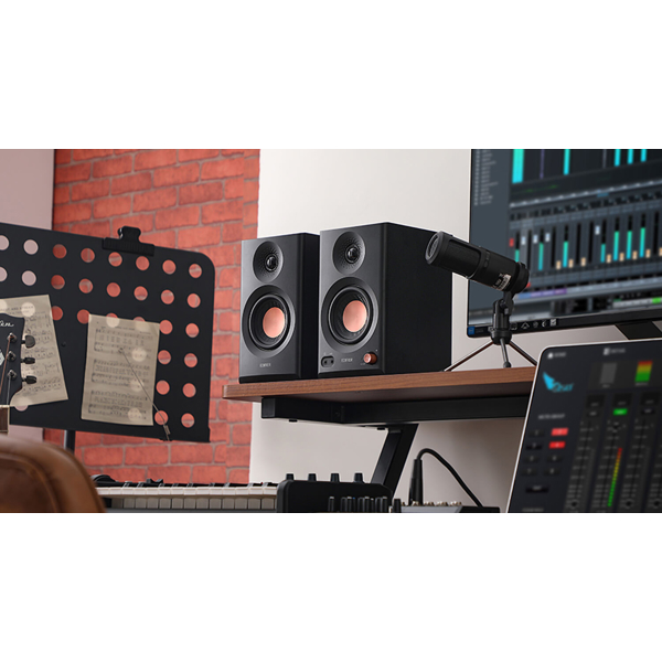 Powered Studio Monitor Speakers, Edifier MR3, 36W, TRS, RCA, AUX, Bluetooth, Black