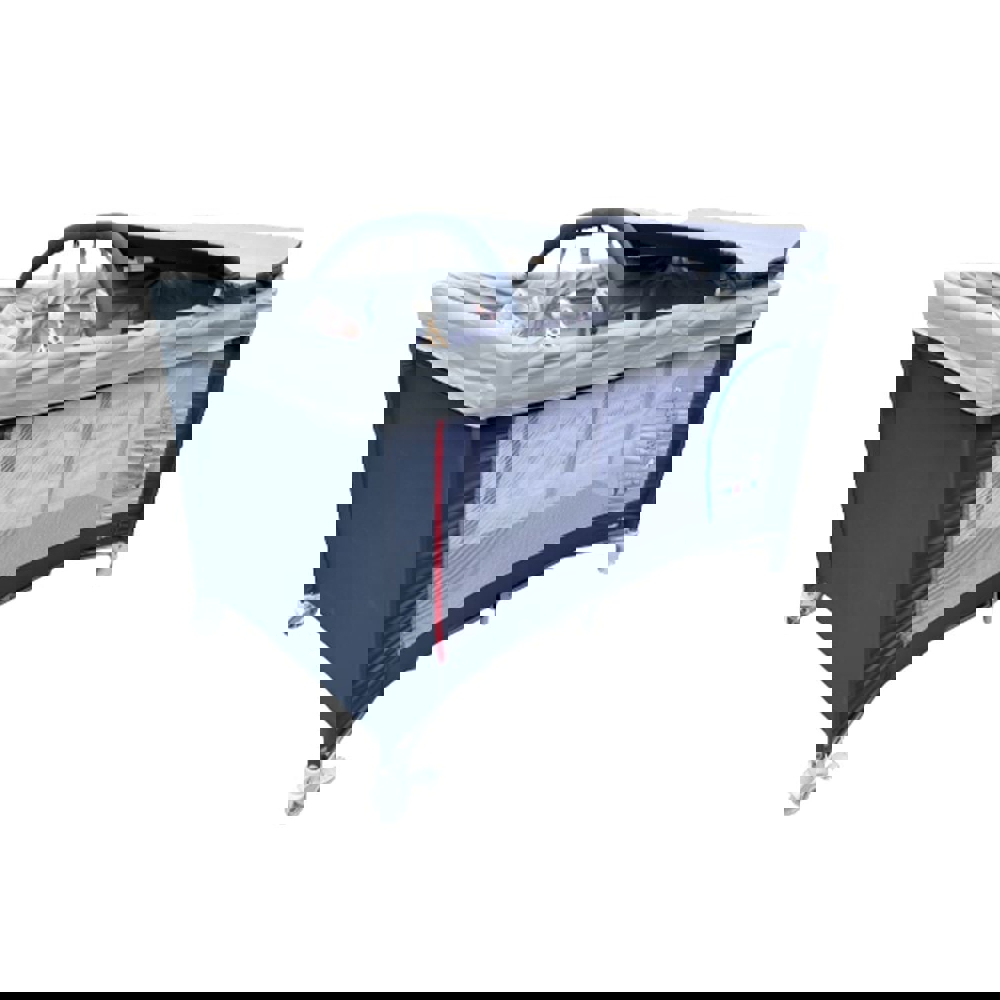 Bed-Playpen Renolux 19981-4, Blue/Gray