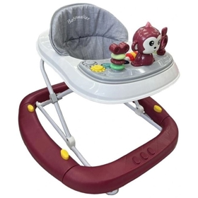 ჭოჭინა Baby Walker 612-RED, 6-14M, Baby Walker, White/Burgundy