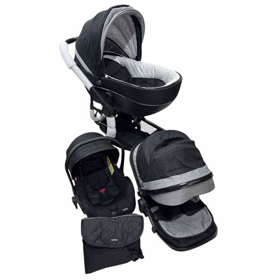 Baby Stroller, Burbay 518-BLACK, 0-3Y, Black