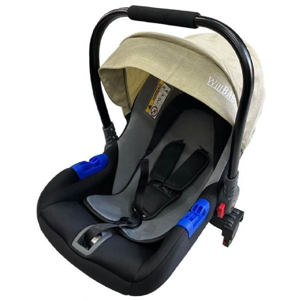 მანქანის სავარძელი WILLBABYDAN TUR-WILLBABYDAN-GREY, 0-1Y, Car Seat, Black/Grey